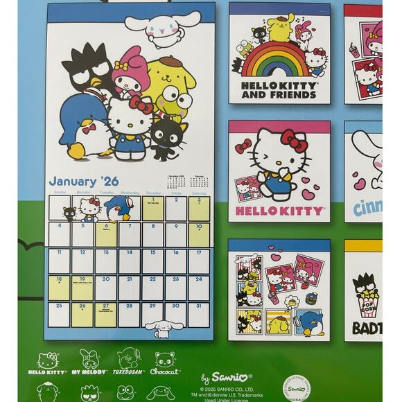 Sanrio Hello Kitty & Friends 2026 Wall Calendar 16-Month NEW - Picture 3 of 7